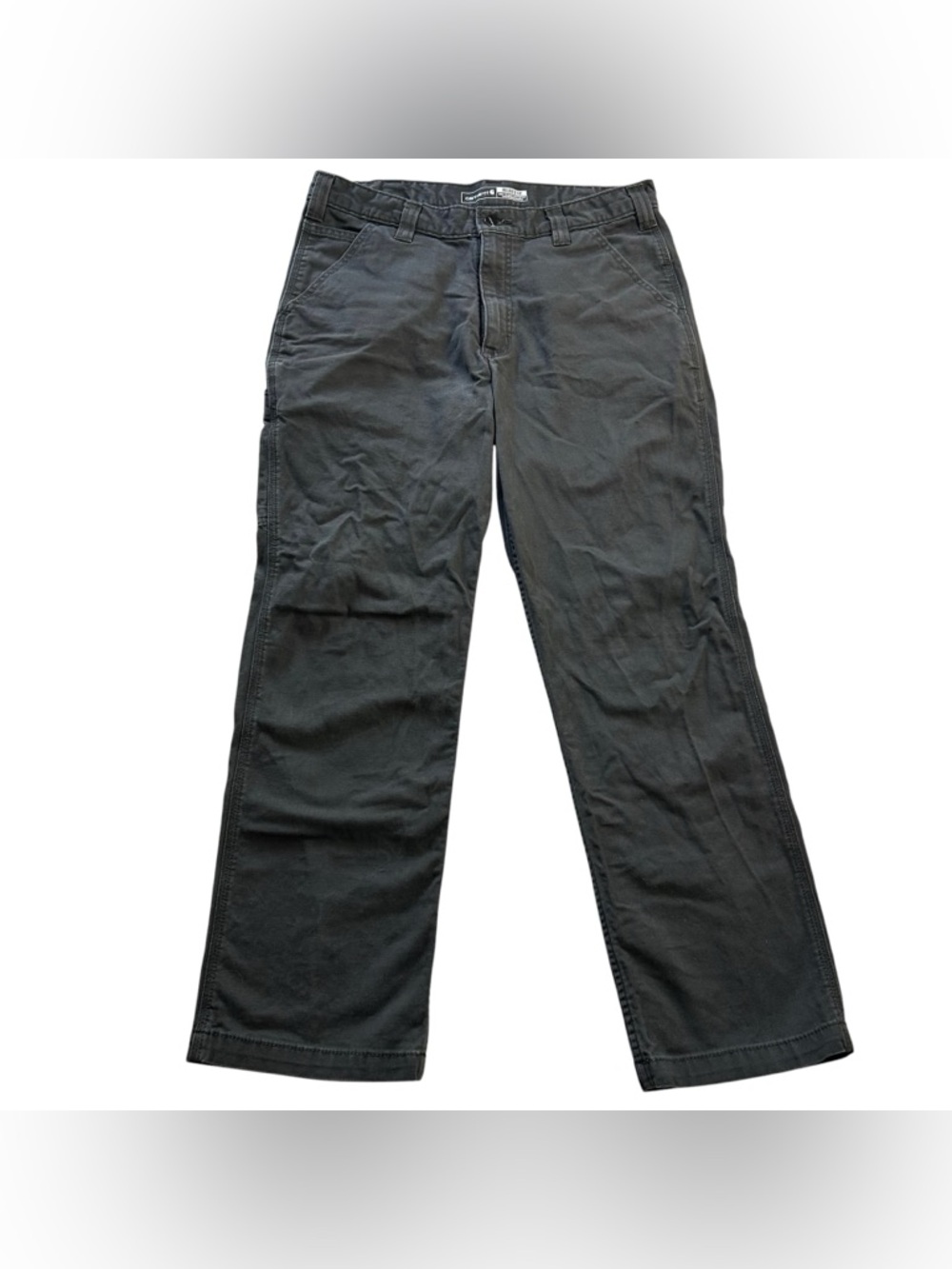 Carhartt Rugged Flex Work Pants Mens 34x30 Dark Gray Canvas Relaxed Fit Workwear